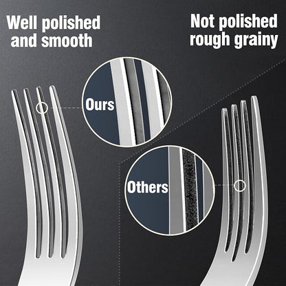 18/10 Silverware Set for 8, 40 Piece Stainless Steel Flatware Set Cutlery | - Image 8