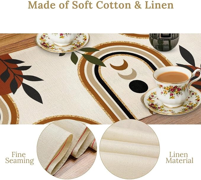 YCness Boho Mid Century Table Runner - Image 6