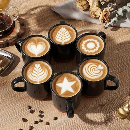 E-far Ceramic Coffee Mug Set of 6, 12oz Stoneware Coffee Cup - Image 4