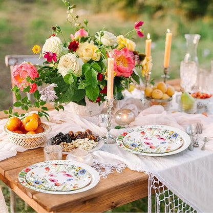 250 Pcs Wildflower Party Decorations Include Spring Summer Floral Paper Plates - Image 5