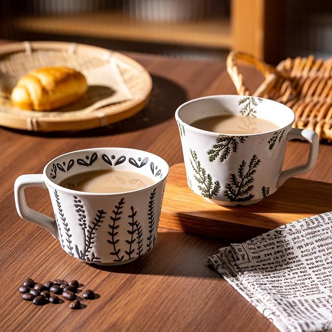 Ceramic Mugs 11 oz Unique Luxurious Cups Set of 4 - Image 6