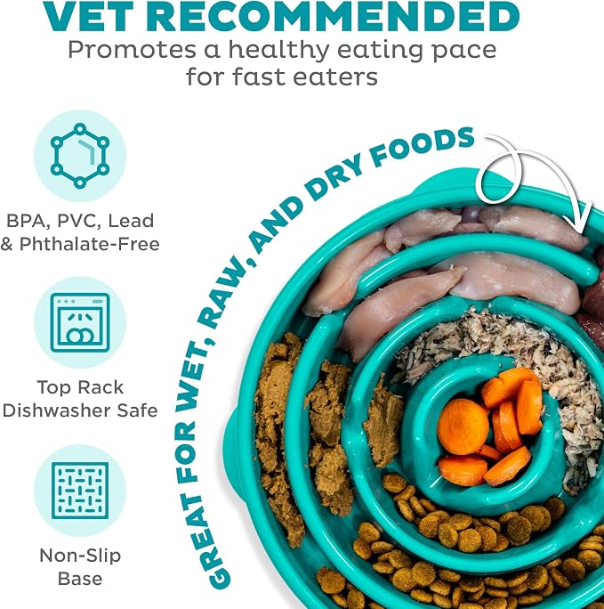 Outward Hound Fun Feeder Slo Bowl – Large 4‑Cup Capacity, Slow Feeding - Image 3