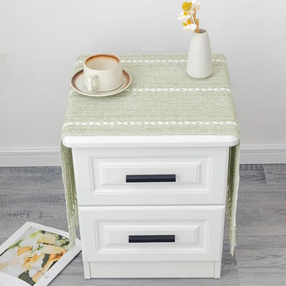 Farmhouse Rustic Sage Green Table Runner - Image 3