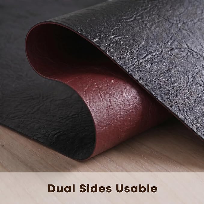 Artoid Mode Black Double Sided Vinyl Faux Leather Table Runner, Seasonal - Image 5