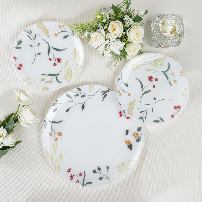 U-QE 50Pcs Wildflower Plastic Plates - Image 9