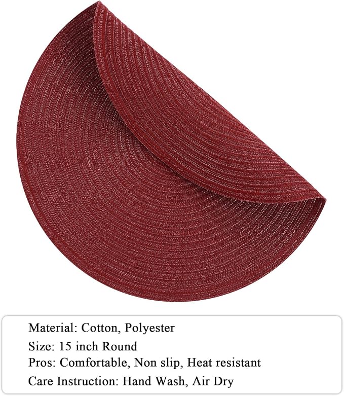 SHACOS Round Placemats Set of 4 - Image 2