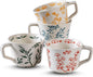 Ceramic Mugs 11 oz Unique Luxurious Cups Set of 4, Mug by Noevany