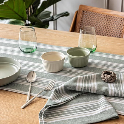 Over&Back 18x90 Woven Striped Table Runner - Image 7
