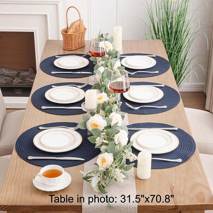 SHACOS 15 inch Round Placemats Set of 12 - Image 2