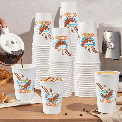 Lamosi 180 Pack 16 oz Coffee Cups, Disposable Paper Cups No Lids | Leakproof - Image 4