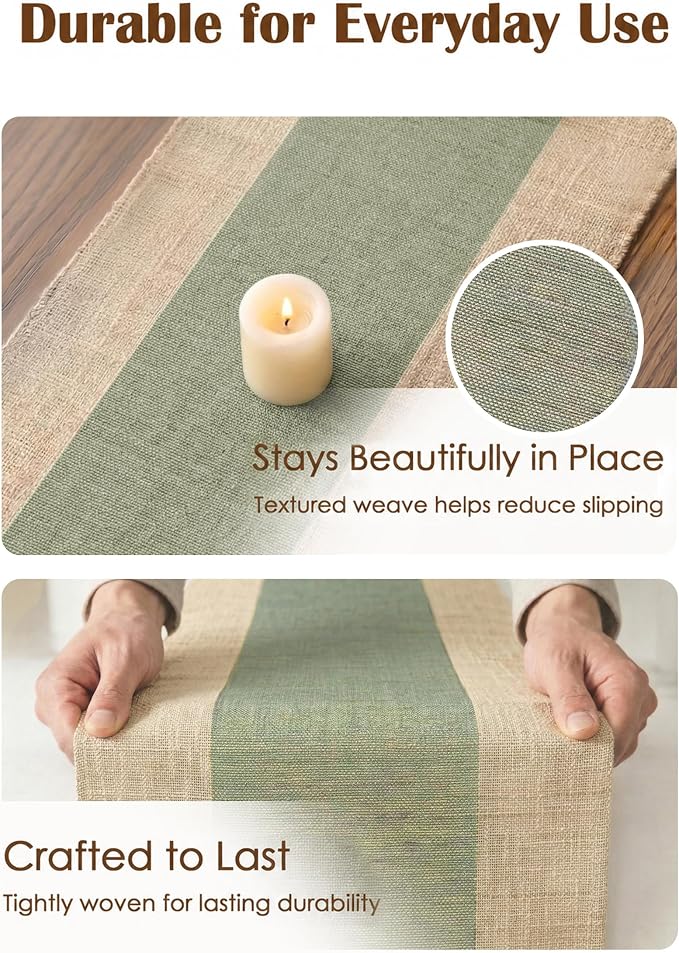 Table Runner, 13.8" × 72", 100% Natural Ramie, Handwoven | 100% Natural Ramie - Image 6