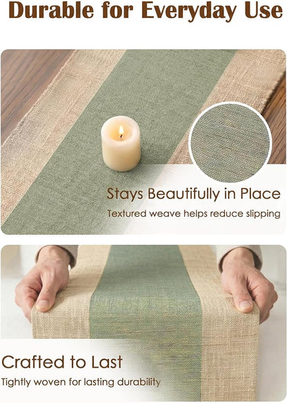 Table Runner, 13.8" × 72", 100% Natural Ramie, Handwoven | 100% Natural Ramie - Image 6