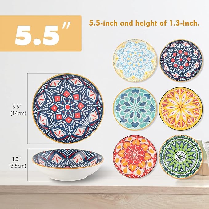Ceramic Cat Bowls Set of 6 - Image 2