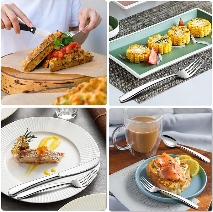 LIANYU 77-Piece Heavy Duty Silverware Set - Image 3