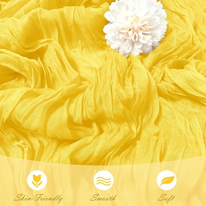 30 Pack Lemon Yellow Cheesecloth Table Runner 17 x 108 inch Cheese Cloth Table - Image 5