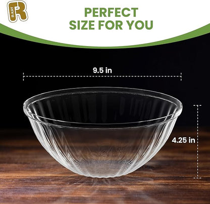 R-kay 6 Pack Extra Large Serving Bowl - 96 Ounce Plastic Serving Bowls For Entertaining - Clear Plastic Bowls For Salads And Snacks - Disposable bowls For All Occasions