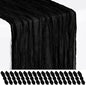 Showgeous 18 Pack Black Cheesecloth Table Runner, 17 x 108 Inches | Boho by Showgeous