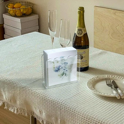 2 Pack Scalloped Acrylic Napkin Holder - Image 7