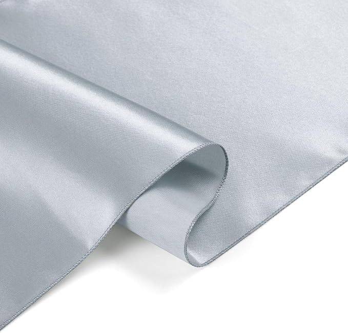 Silver Satin Table Runner, 12x108 Inches, 2 Pack | Premium Satin, Smooth - Image 6