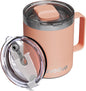 12oz Insulated Coffee Mug with Lid – Includes Two Lids, Stainless Steel Coffee by avodvo