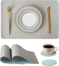 Leetaltree Reversible Faux Leather Placemats and Coasters Set of 4, 12x17 Inch by Leetaltree-ArtatEveryTable