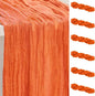 6 Pack Orange Cheesecloth Table Runner 35x120 Inch 10Ft Rustic Gauze Cheese by SuBleer