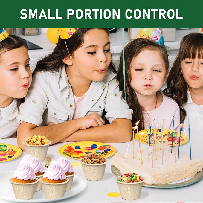 4 oz Small Disposable Bowls, 200 Pack Mini Paper Bowls | Eco-friendly - Image 3
