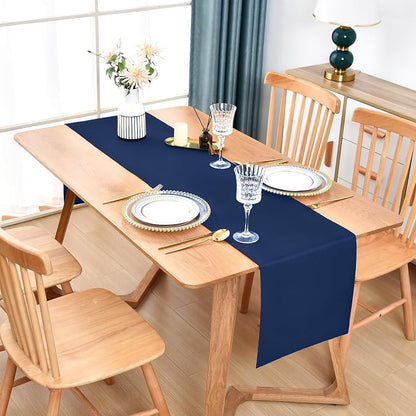 Farmhouse Navy Blue Table Runner Dining Table Runners 72 Inches Long Coffee - Image 2