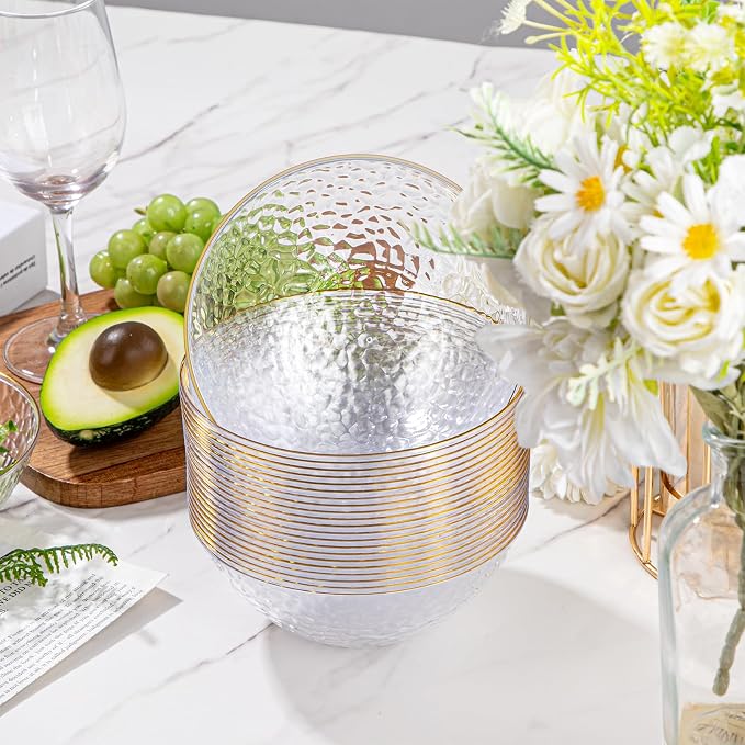 Tinybee 50 Pack Clear Plastic Bowls - Image 7