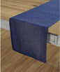 Solino Home 100% Pure Linen Dining Table Runner Navy, Athena 14 x 108 in | by SolinoHome