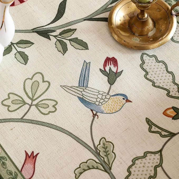 bilin gaier Designer French Linen Table Runner, Floral Pattern, Dining Table - Image 5
