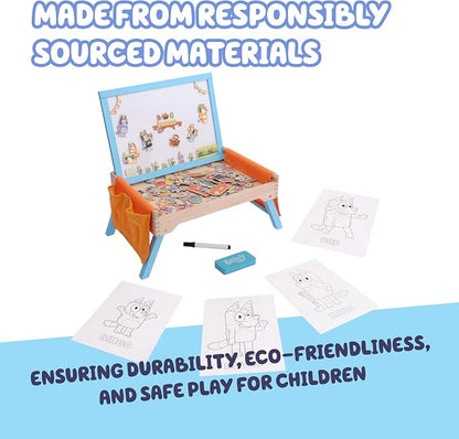 Bluey Art Creation Station, 100 Magnets & Whiteboard Lid | Foldable legs - Image 5
