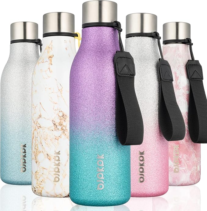 BJPKPK 18oz Insulated Water Bottle, Stainless Steel Bottle by BJPKPK