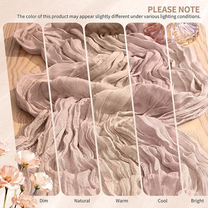 30 Pack Cheesecloth Table Runner 10FT Dusty Pink Table Runner Boho Gauze Cheese - Image 7