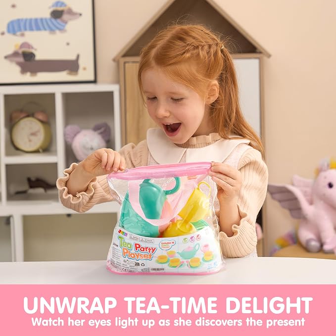 JOYIN 18PCS Pretend Tea Party Set Play Food Accessories BPA Free, Phthalates - Image 8