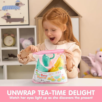 JOYIN 18PCS Pretend Tea Party Set Play Food Accessories BPA Free, Phthalates - Image 8