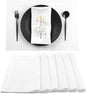 D'Moksha Homes Linen White Placemats Set of 6-100% Pure Linen Placemats 14 x 19 Inch for Valentines, Spring, Easter - Handcrafted and Machine Washable