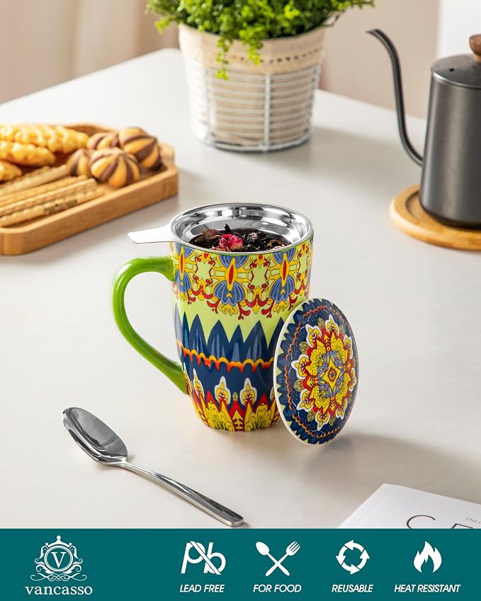 vancasso 18 Oz Tea Infuser Mug - Image 3