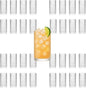 LEMONSODA Vintage Clear Hobnail Drinking Glasses (Highball 15oz, Set of 32) [2225]