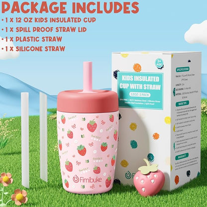 Fimibuke Toddler Cups Spill Proof, 12 OZ Sippy Cup - Image 8