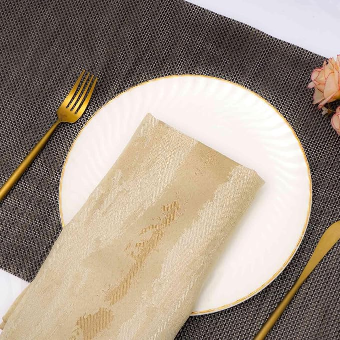 GIVERARE Table Runner, 12x107in Heat-Resistant Woven Vinyl Long Tabletop - Image 3