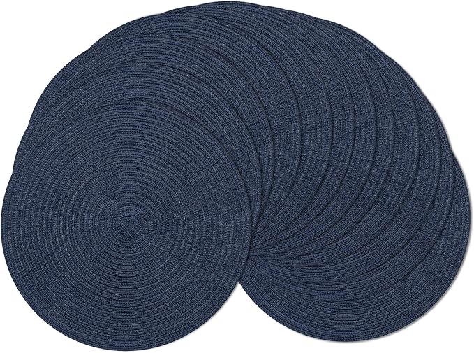 SHACOS 15 inch Round Placemats Set of 12 by SHACOS