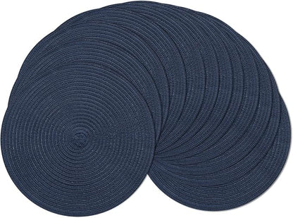 SHACOS 15 inch Round Placemats Set of 12 by SHACOS