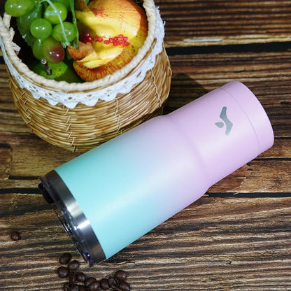 Konokyo 40 oz Tumbler with Handle and Straw, Insulated Travel Mug | Gum; - Image 7