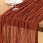 DeZerlor Terracotta Cheesecloth Table Runner 1 Pack Fall Runner | 120Inch Gauze by DeZerlor
