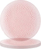PARTY BARGAINS 13-Inch Charger Plates - 4 Pack, Hammered Pink, Heavy-Duty Disposable Chargers for Elegant Dining - Ideal for Weddings and Formal Events