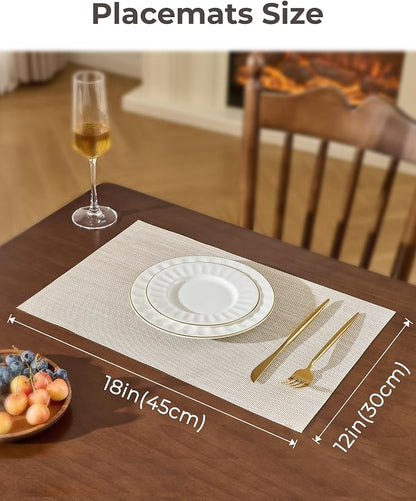 Leetaltree Beige White Placemats Set of 20 - Image 4