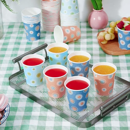 SIUQ 300 Pack 5 oz Paper Cups, Disposable Small Bathroom Mouthwash Cups | Daisy - Image 7