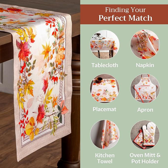 Maison d' Hermine Table Runner 100% Cotton 14.50" x 72" | Table Runners 72 - Image 6