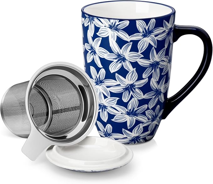 vancasso SELENE Porcelain Tea Mug, 18 oz Porcelain Tea Cup by vancasso